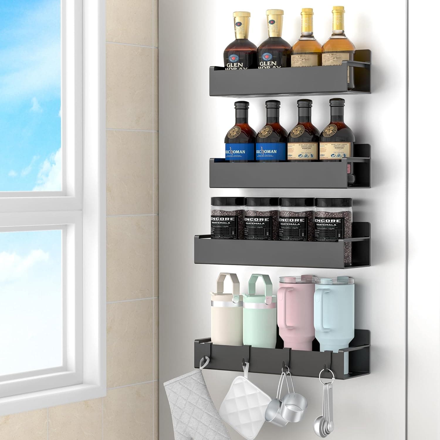 Huggiegems Magnetic Spice Rack Organizer