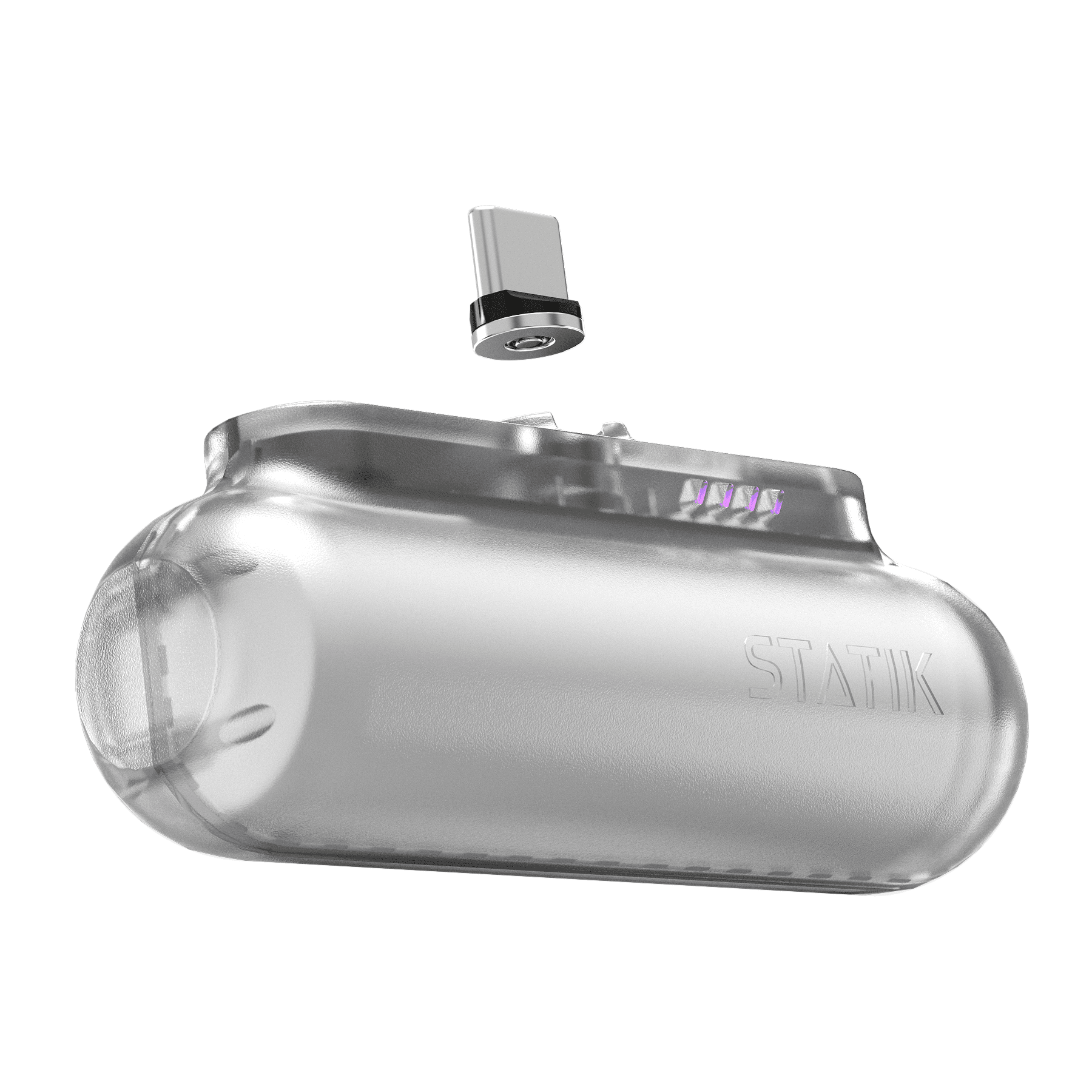 Statik Snap-N-Charge Universal Magnetic Power Bank, Ghost