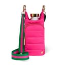 Bright Pink - Green Striped Strap