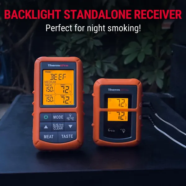 ThermoPro TP20 500FT Wireless Meat Thermometer with Dual Meat Probe, Digital Cooking Food Meat Thermometer Wireless for Smoker BBQ Grill Thermometer - Image 9