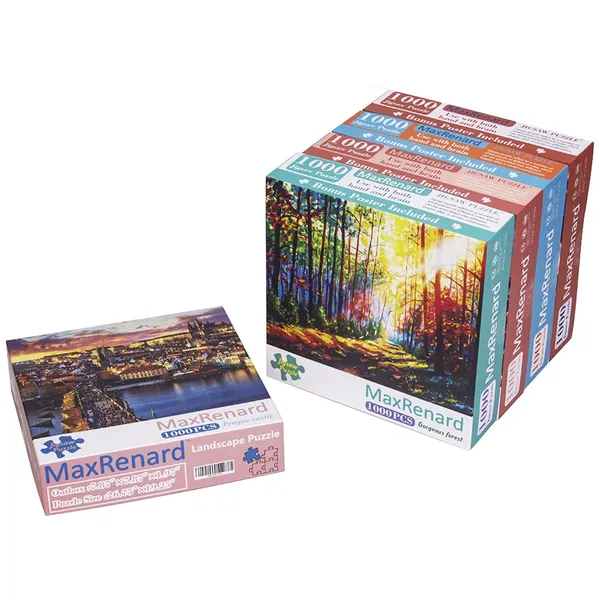 MaxRenard Game 1000 Pieces Jigsaw Puzzle Prague Castle Landscape Toy - Image 6