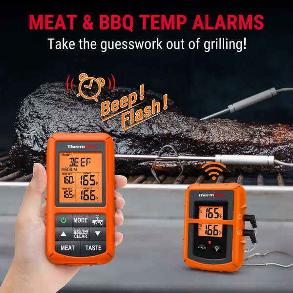 ThermoPro TP20 500FT Wireless Meat Thermometer with Dual Meat Probe, Digital Cooking Food Meat Thermometer Wireless for Smoker BBQ Grill Thermometer - Image 7