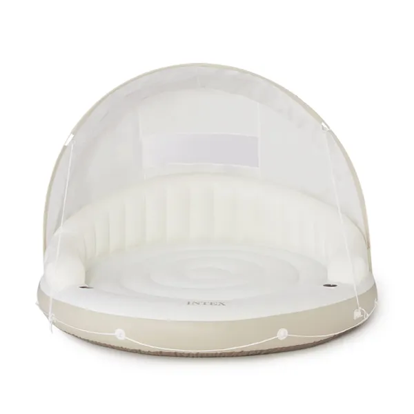 INTEX 58292EP Canopy Island Inflatable Pool Float: Comfortable Lounge Surface – Built-in Cup Holders – Detachable Sunshade – 440lb Max Weight Capacity – 78.5" x 59" - Image 8