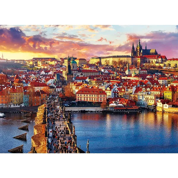 MaxRenard Game 1000 Pieces Jigsaw Puzzle Prague Castle Landscape Toy - Image 2