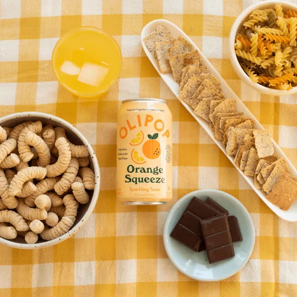 OLIPOP Prebiotic Soda Pop, Orange Squeeze, Prebiotics, Botanicals, Plant Fiber, 12 fl oz (12 Cans) - Image 8