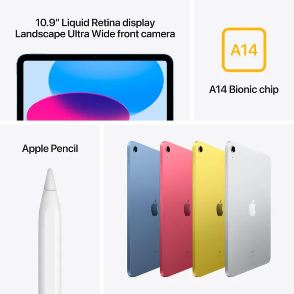 Apple iPad (10th Generation): with A14 Bionic chip, 10.9-inch Liquid Retina Display, 64GB, Wi-Fi 6, 12MP front/12MP Back Camera, Touch ID, All-Day Battery Life – Pink - Image 3
