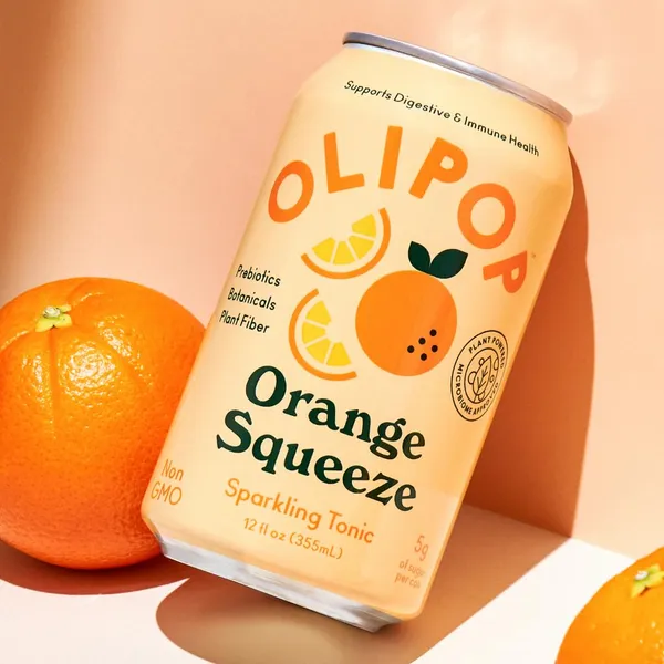 OLIPOP Prebiotic Soda Pop, Orange Squeeze, Prebiotics, Botanicals, Plant Fiber, 12 fl oz (12 Cans) - Image 9