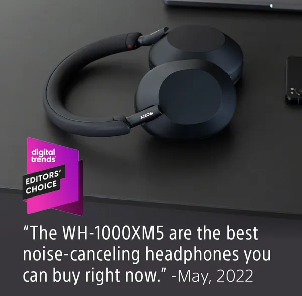 Sony WH-1000XM5 Premium Noise Canceling Headphones, Auto NC Optimizer, 30-Hour Battery, Alexa Voice Control, Midnight Blue - Image 16