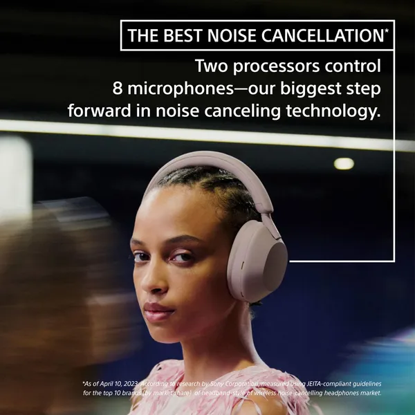 Sony WH-1000XM5 Premium Noise Canceling Headphones, Auto NC Optimizer, 30-Hour Battery, Alexa Voice Control, Midnight Blue - Image 2