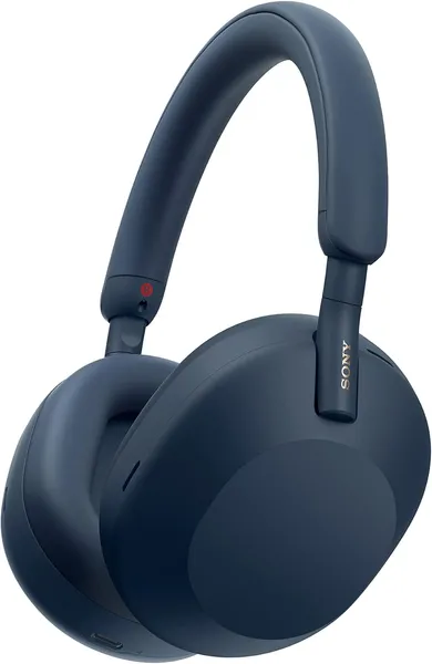 Sony WH-1000XM5 The Best Wireless Noise Canceling Headphones, Made Of Soft Fit Synthetic Leather, Integrated Processor V1, With 4 Beamforming Microphones, Up To 30-Hour Battery Life, Midnight Blue Midnight Blue One Size Headphones