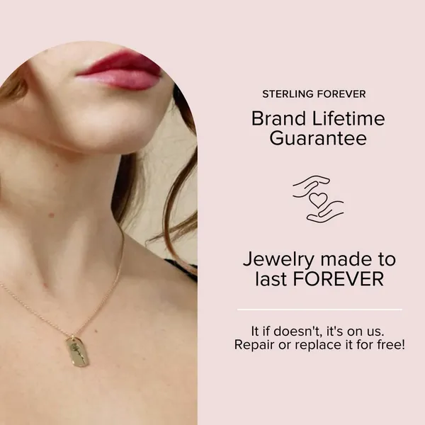 Sterling Forever - Birth Flower Necklace - 14K Gold Plated or Rhodium Plated Brass - Statement Pendant - Adjustable Chain, Lobster Clasp - 16” Chain, 2” Extender - Nickel Free - Image 5