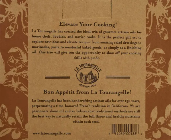 La Tourangelle Infused Trio of Oils - Infused Herbs de Provence Oil, Infused Garlic Oil, Infused Basil Oil Gift Set, 8.45 fl oz (Set of 3) - Image 2