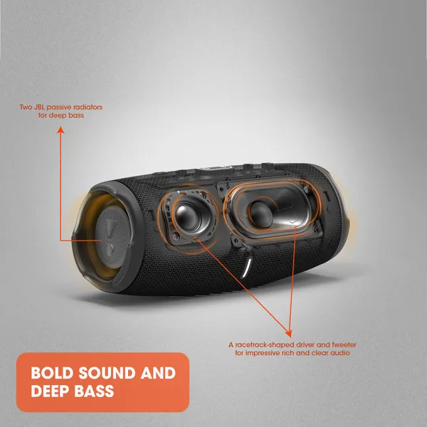 JBL CHARGE 5 - Portable Waterproof (IP67) Bluetooth Speaker with Powerbank USB Charge out, 20 hours playtime, JBL Partyboost (Black) - Image 2