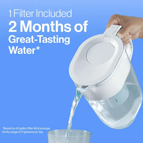 Brita Large Water Filter Pitcher for Tap and Drinking Water, Includes 1 Standard Filter, BPA-Free, Lasts Two Months, 10-Cup Capacity, Bright White - Image 5