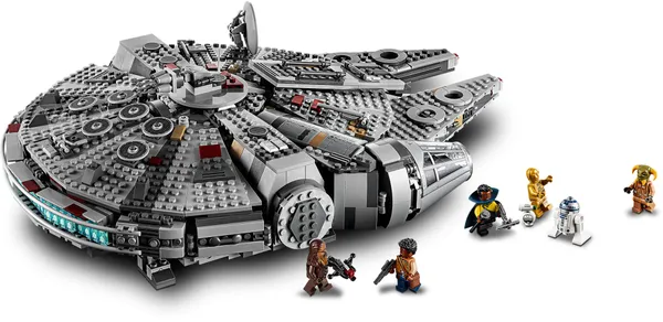 LEGO Star Wars Millennium Falcon 75257 Building Set - Starship Model with Finn, Chewbacca, Lando Calrissian, Boolio, C-3PO, R2-D2, and D-O Minifigures, The Rise of Skywalker Movie Collection - Image 7